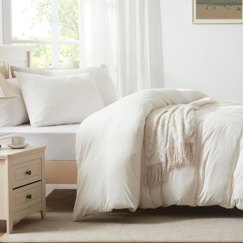 H HOUSEHOLD Household 100% Jersey Cotton Pillowcase 20â€x30â€-Light Weight, Comfortable, Super Soft Pillow Case with Envelope Closure Extremely Durable Set of 2 (White, Queen Size Pillowcase (20" x 30")) - Image 3